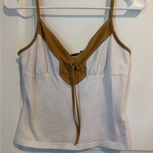 Vintage White and Suede top